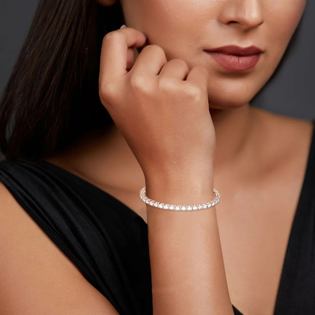 6.00Ct Round Moissanite Tennis Bracelet
