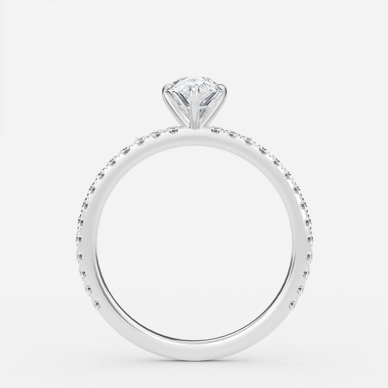 Zeni Pear Dainty Moissanite Engagement Ring
