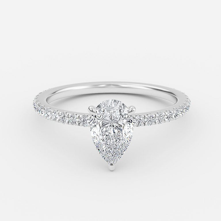 Zeni Pear Dainty Moissanite Engagement Ring