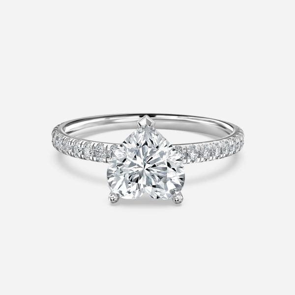 Maeve Heart Diamond Band Moissanite Engagement Ring