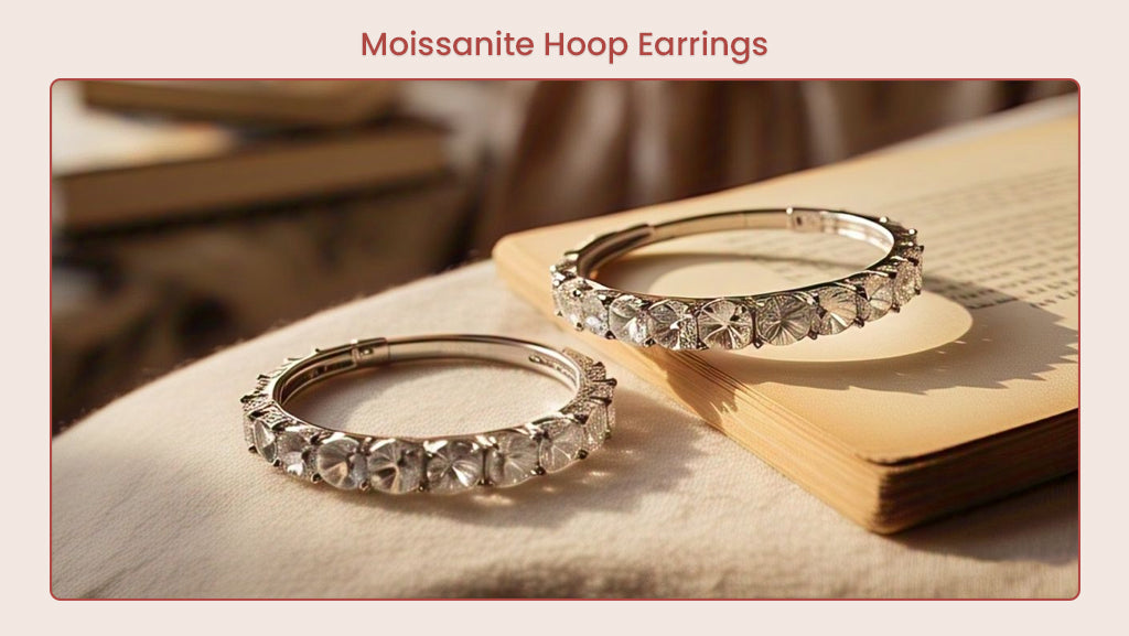 Moissanite Hoop Earrings Perfect Choice For Daily Wear