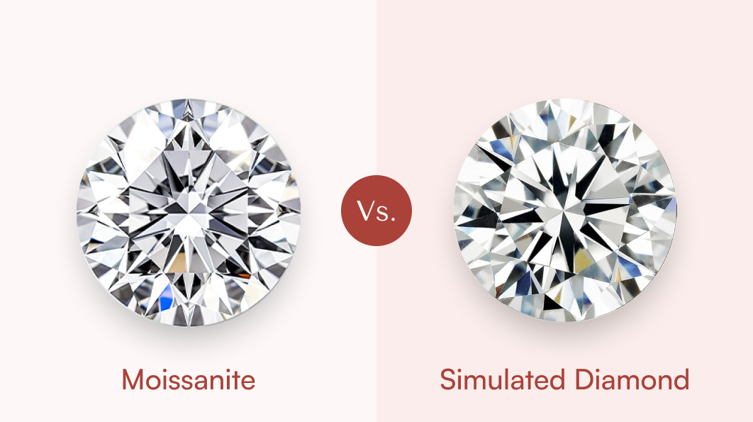 Moissanite vs. Simulated Diamond