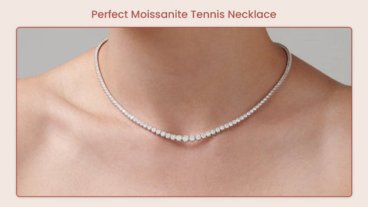 moissanite tennis necklace