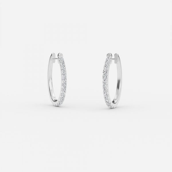 Round Moissanite Hoop Earrings