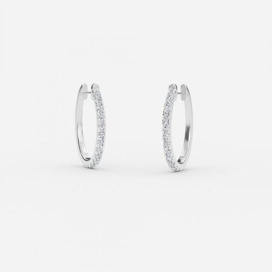 Round Moissanite Hoop Earrings