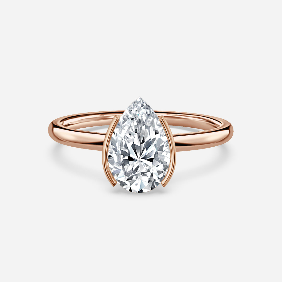 Briar Pear Bezel Moissanite Engagement Ring