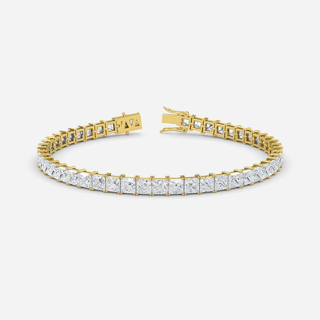 Princess Moissanite Claw Set Tennis Bracelet