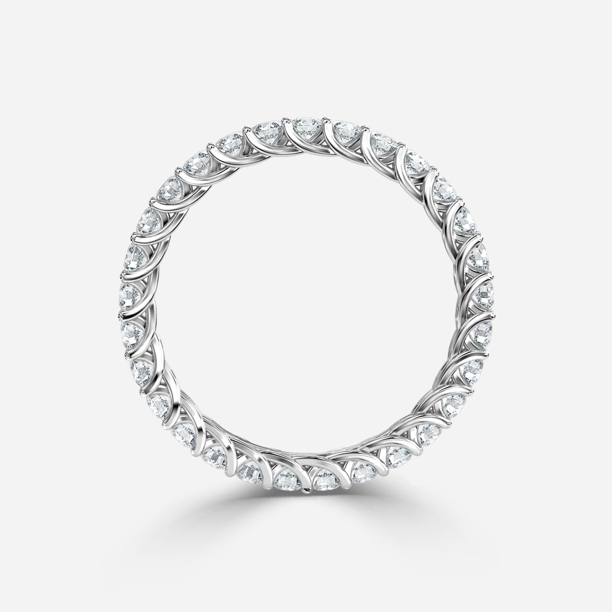 Kozen Round Moissanite Wedding Ring