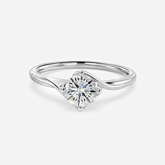 Hesper Round Solitaire Moissanite Engagement Ring