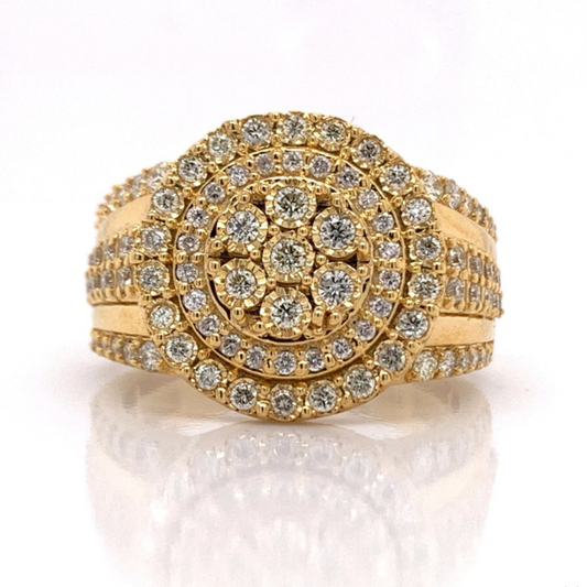 1.14Ct Iced Out Moissanite Ring