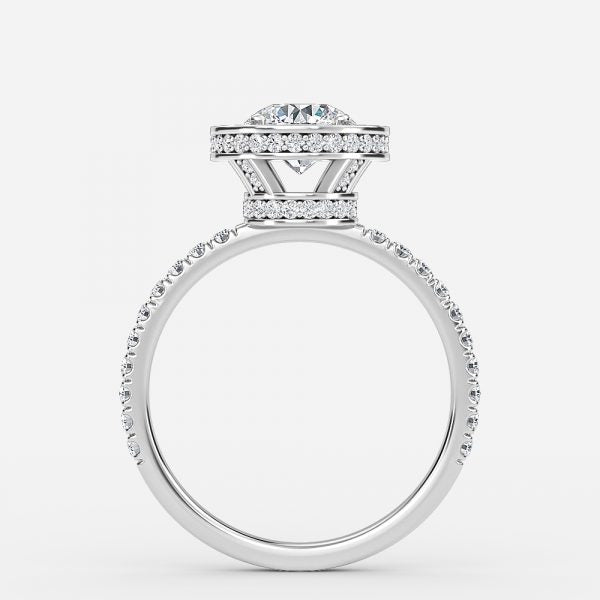 Kassia Round Halo Moissanite Engagement Ring