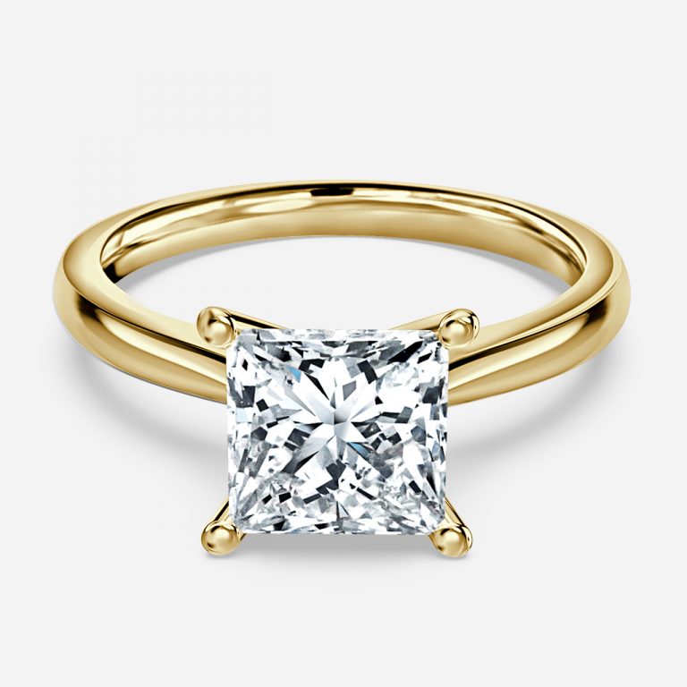 Yuna Princess Solitaire Moissanite Engagement Ring