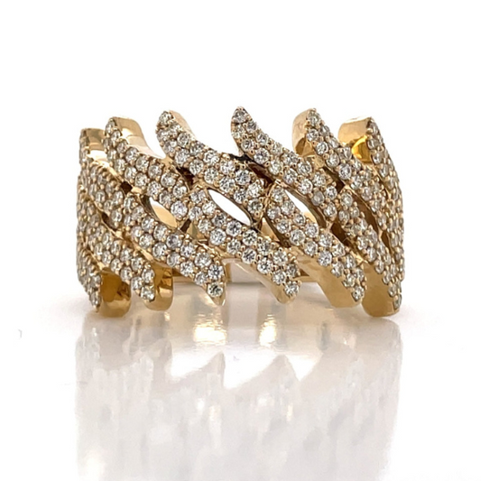 1.50Ct Moissanite Cuban Ring