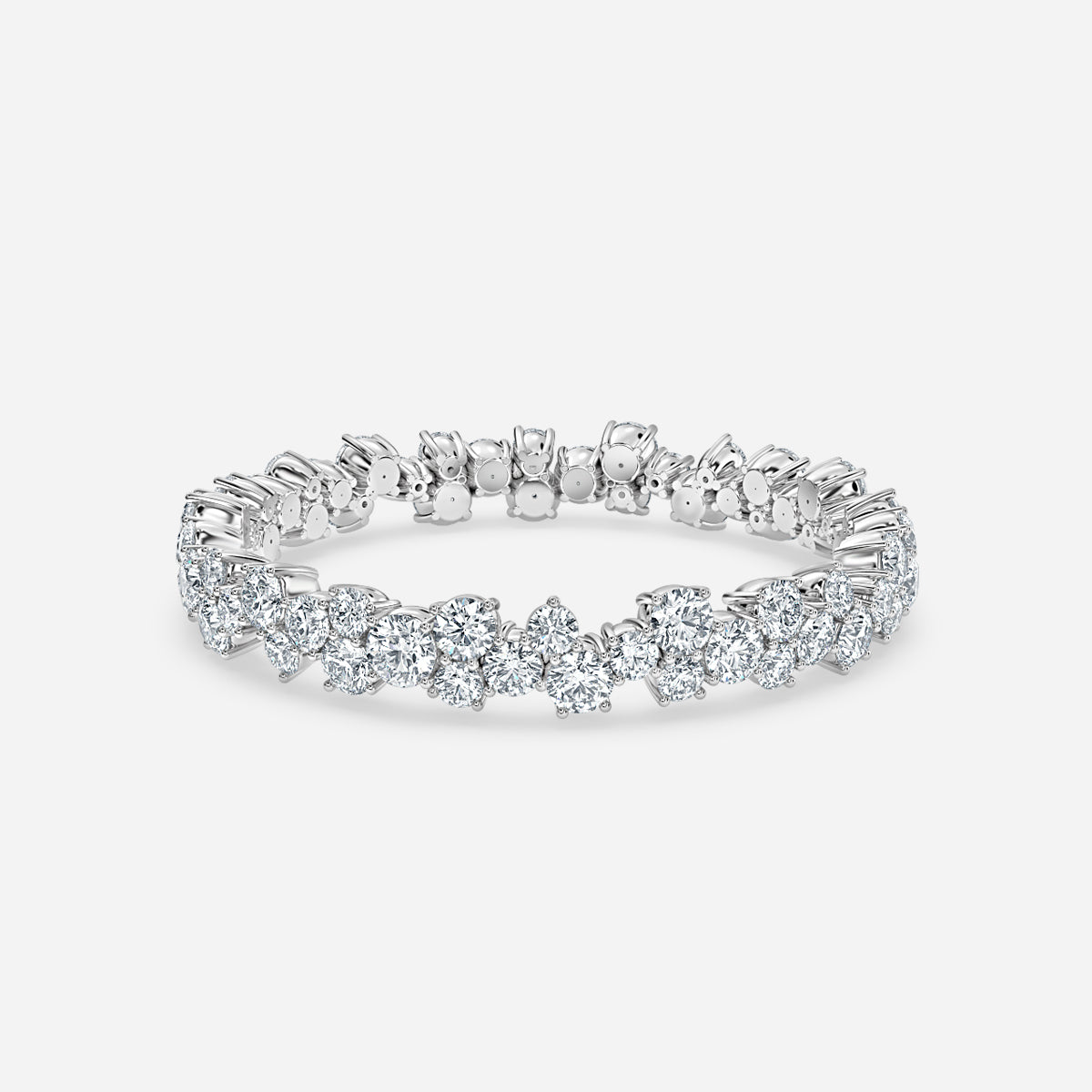 Indigol Round Moissanite Eternity Band