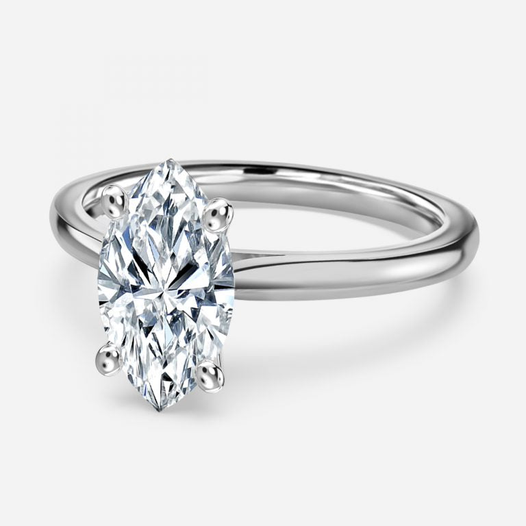 Yuna Marquise Solitaire Moissanite Engagement Ring