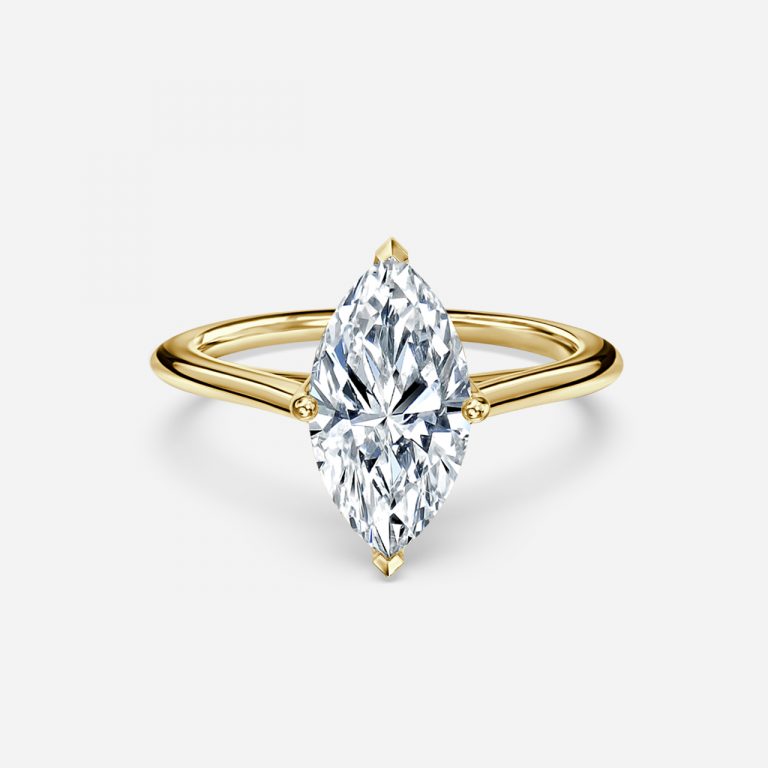 Lyla Marquise Solitaire Moissanite Engagement Ring