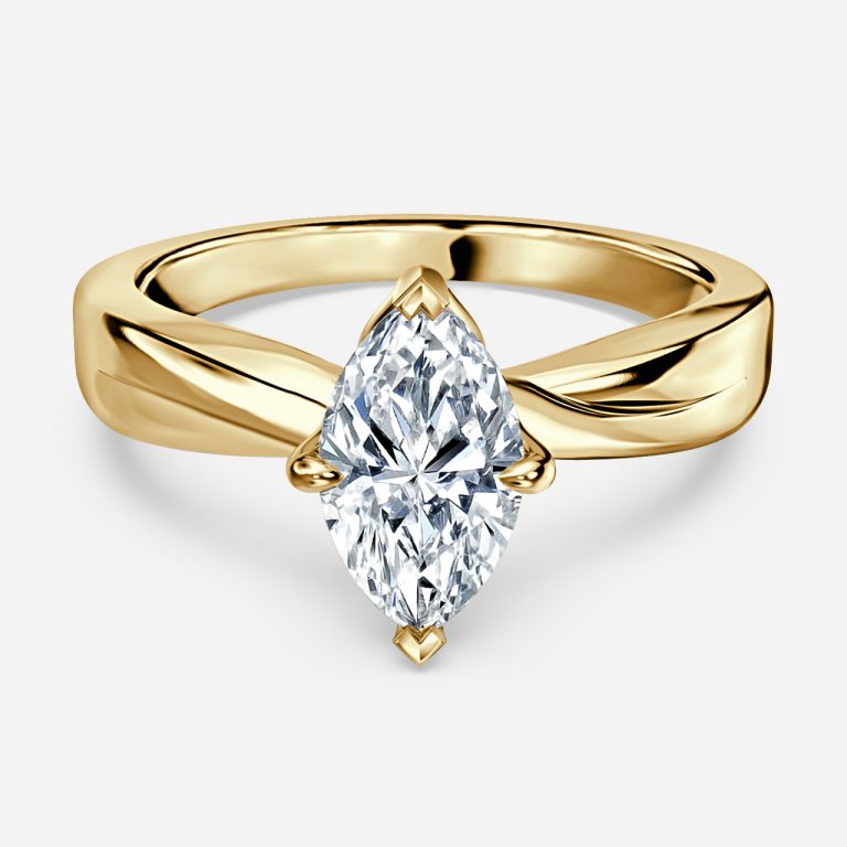 Noelle Marquise Solitaire Moissanite Engagement Ring