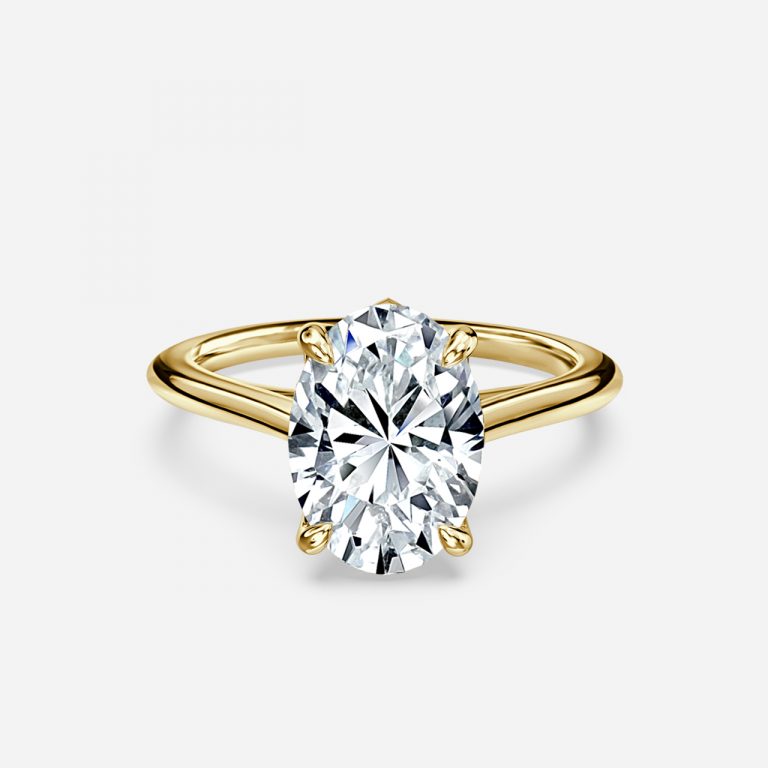 Lyla Oval Solitaire Moissanite Engagement Ring