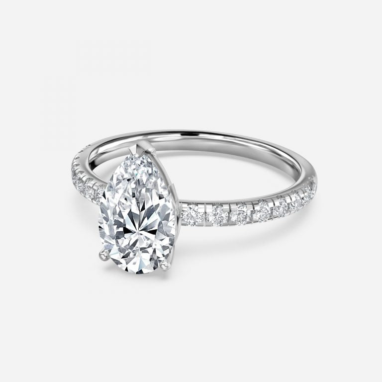 Sahana Pear Diamond Band Engagement Ring