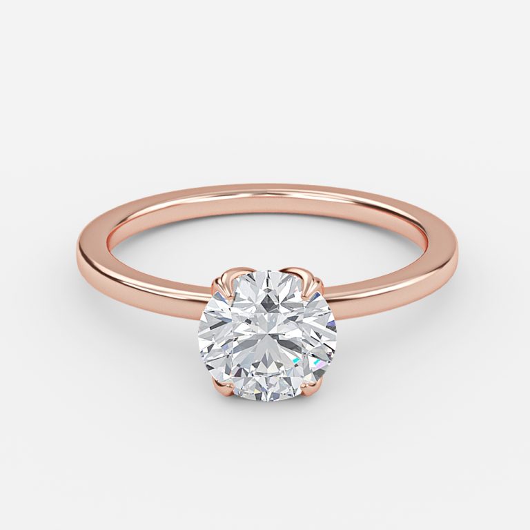 Samira Round Solitaire Moissanite Engagement Ring