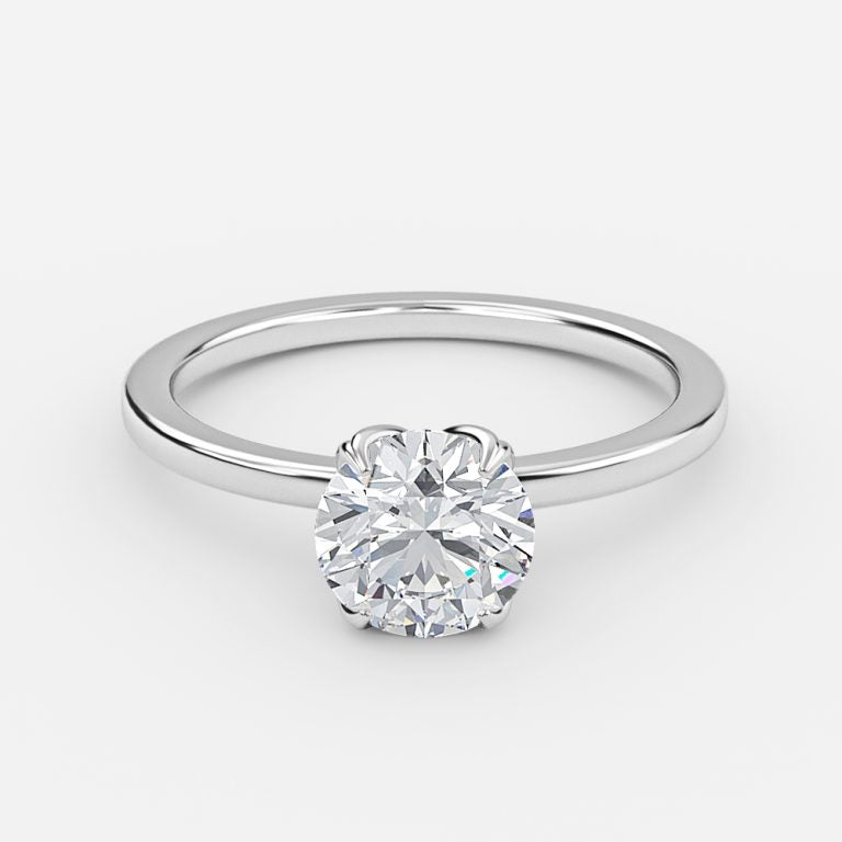 Samira Round Solitaire Moissanite Engagement Ring