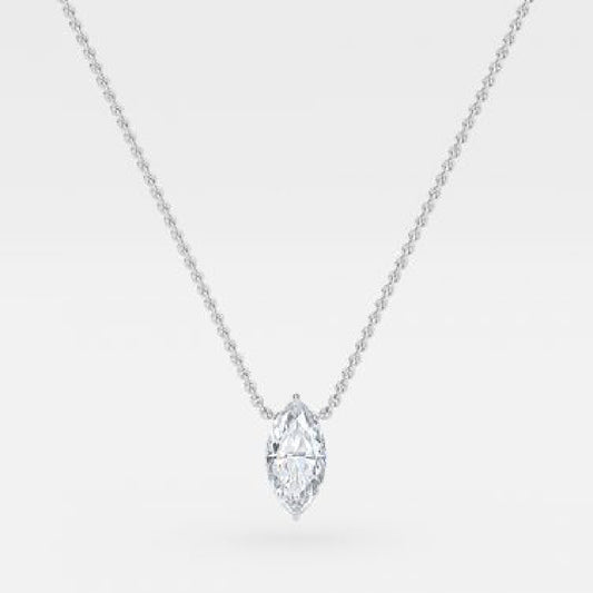 Marquise Moissanite Solitaire Pendant