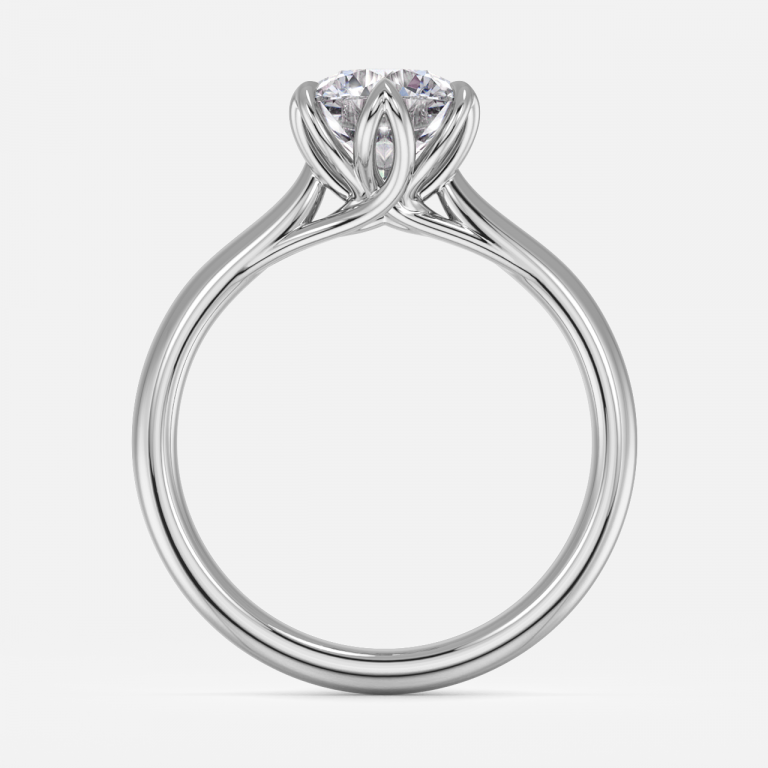 Raquel Round Solitaire Moissanite Engagement Ring