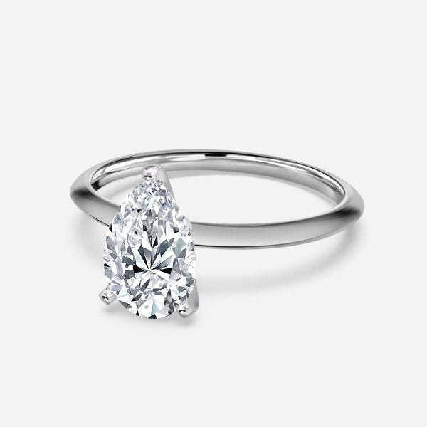 Arlette Pear Solitaire Moissanite Engagement Ring