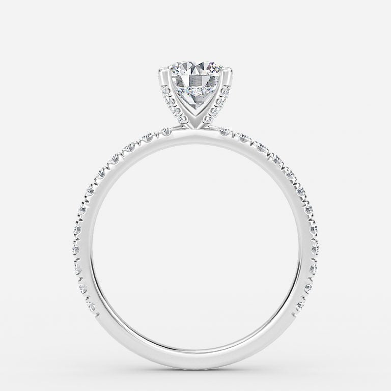 Rosalba Round Hidden Halo Moissanite Engagement Ring