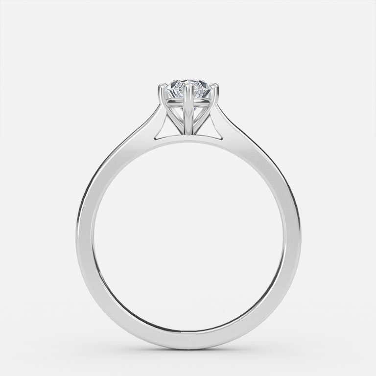 Simone Plain Marquise Solitaire Moissanite Engagement Ring