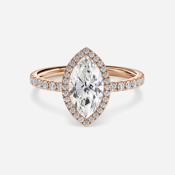 Tatienne Marquise Halo Moissanite Engagement Ring