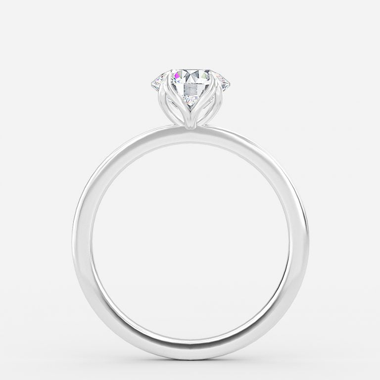 Samira Round Solitaire Moissanite Engagement Ring