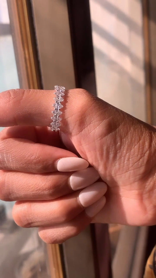 11 Stone Marquise Moissanite Anniversary Band