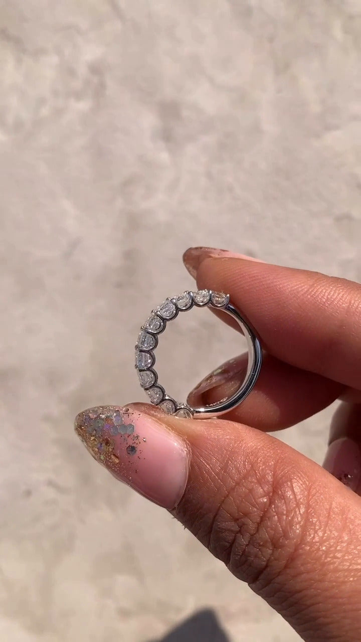 Moissanite Anniversary Band