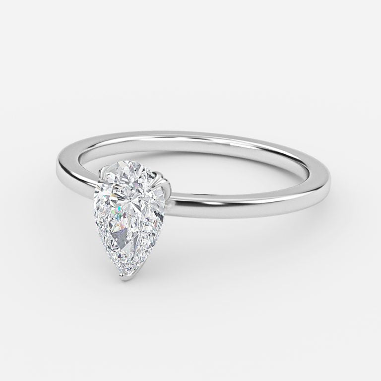 Samira Pear Solitaire Moissanite Engagement Ring