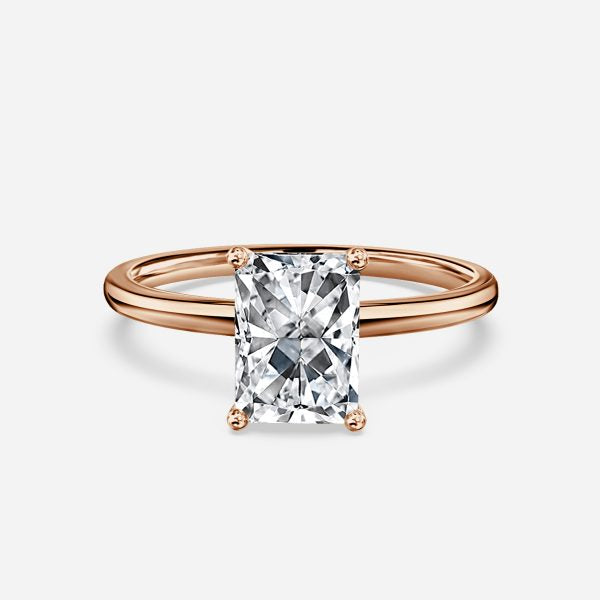 Alouette Radiant Solitaire Moissanite Engagement Ring