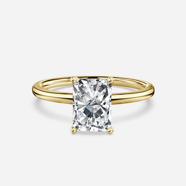 Alouette Radiant Solitaire Moissanite Engagement Ring