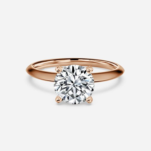 Arlette Round Solitaire Moissanite Engagement Ring