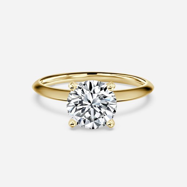 Arlette Round Solitaire Moissanite Engagement Ring