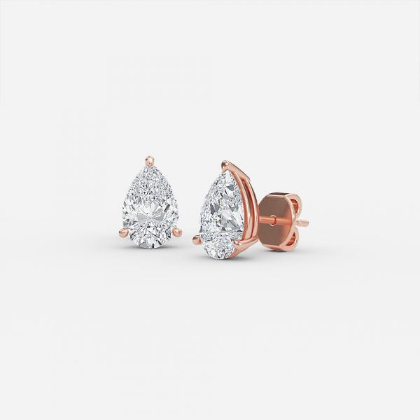 Pear Moissanite Stud Earrings