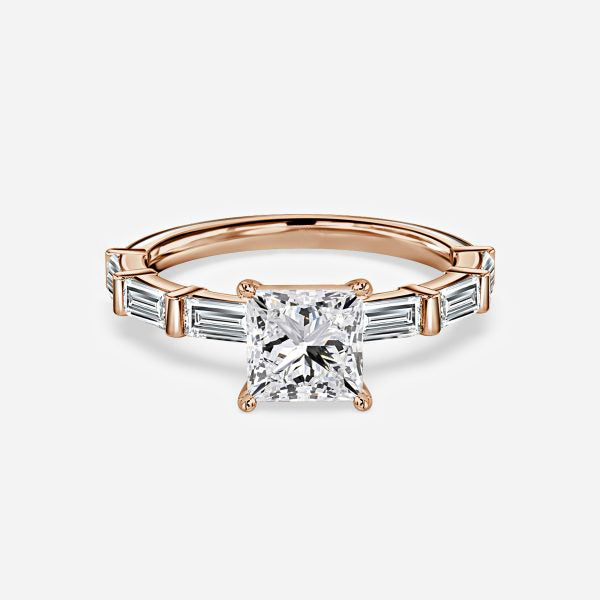 Lark Princess Diamond Band Moissanite Engagement Ring