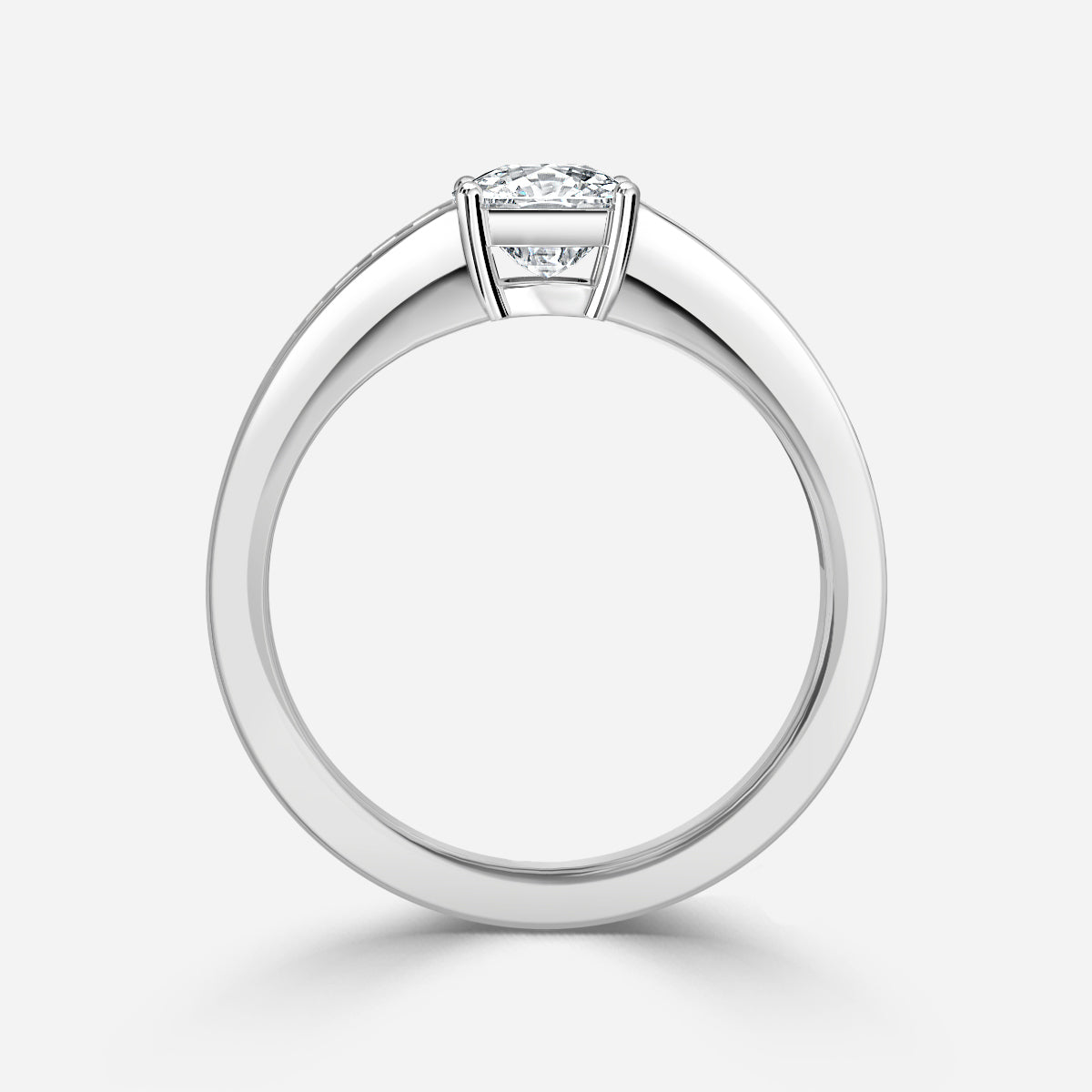 Zelia Cushion Unique Moissanite Engagement Ring