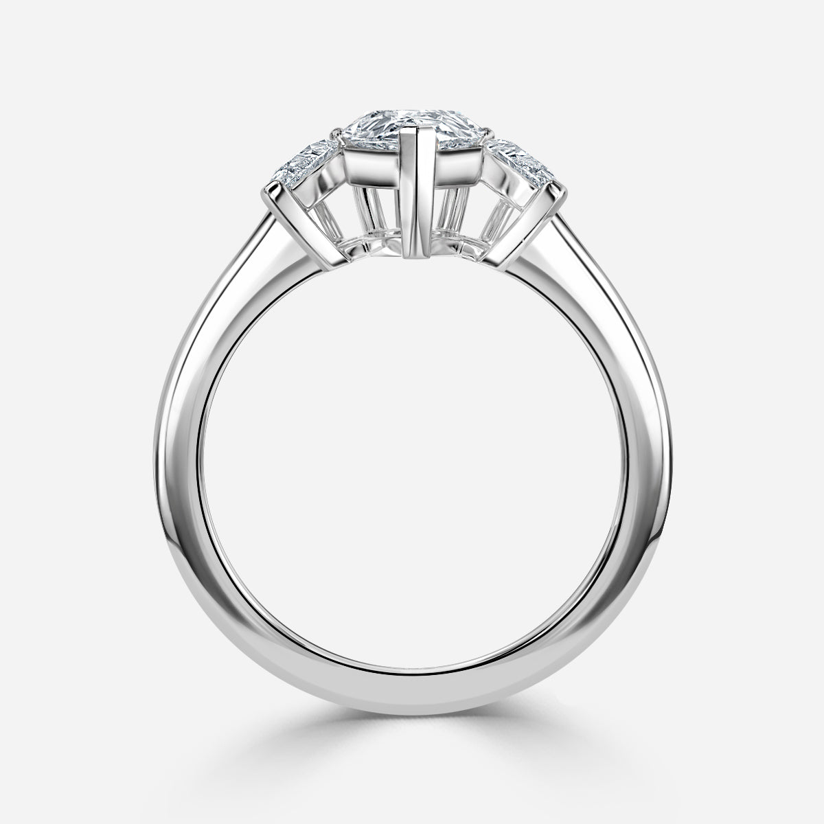 Jael Marquise Three Stone Moissanite Engagement Ring