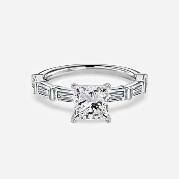 Lark Princess Diamond Band Moissanite Engagement Ring