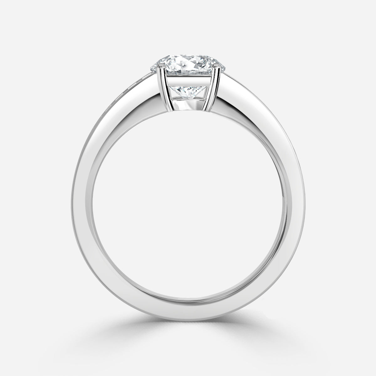 Thyra Round Unique Moissanite Engagement Ring