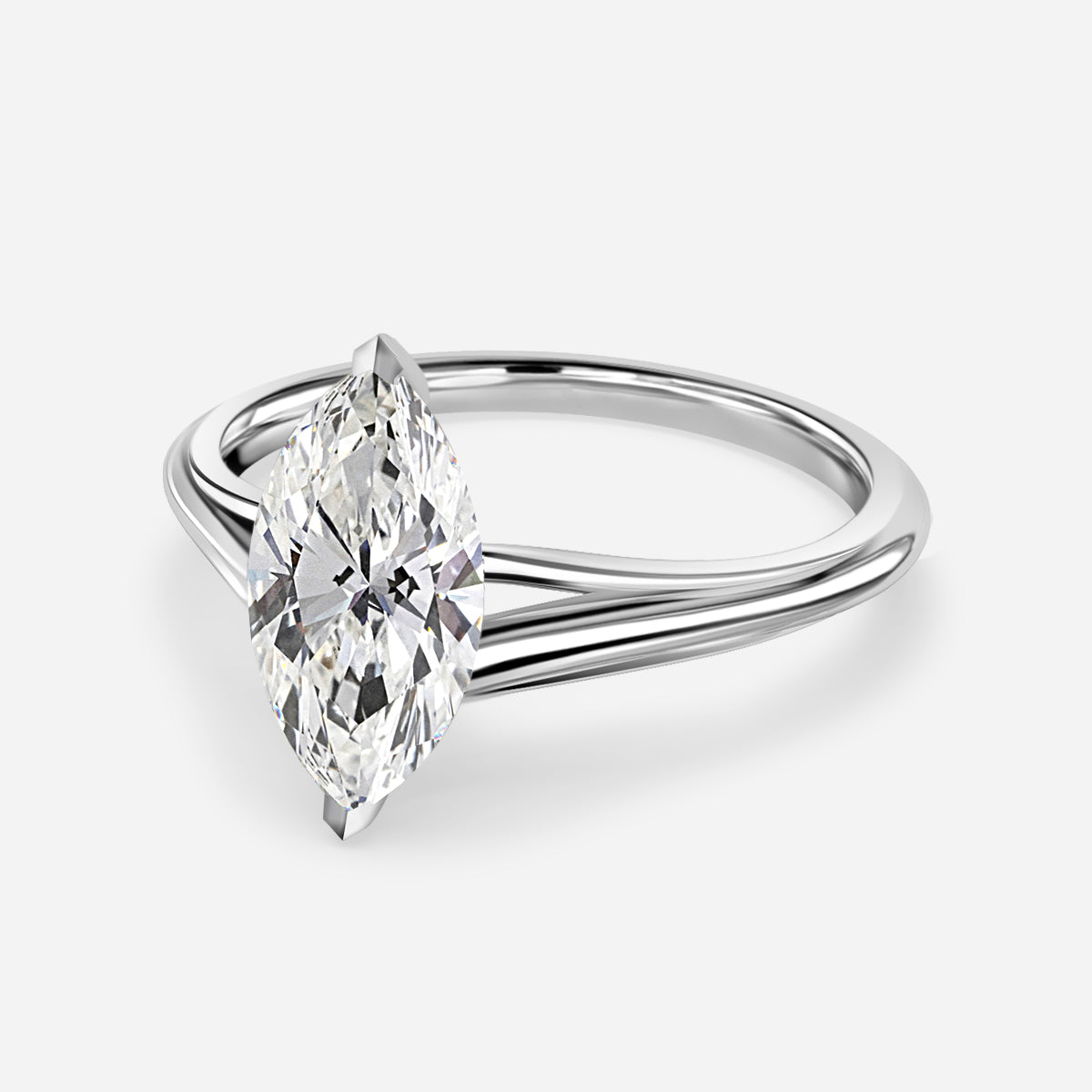 Lavinia Marquise Solitaire Moissanite Engagement Ring