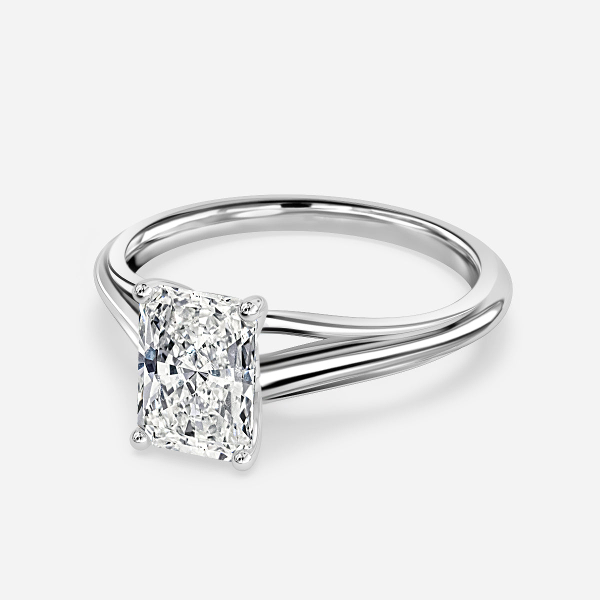 Lavinia Radiant Solitaire Moissanite Engagement Ring