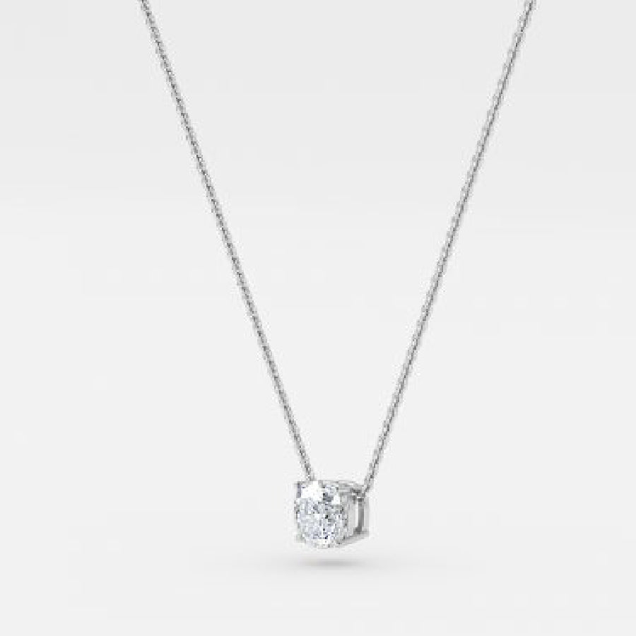 Cushion Moissanite Solitaire Pendant