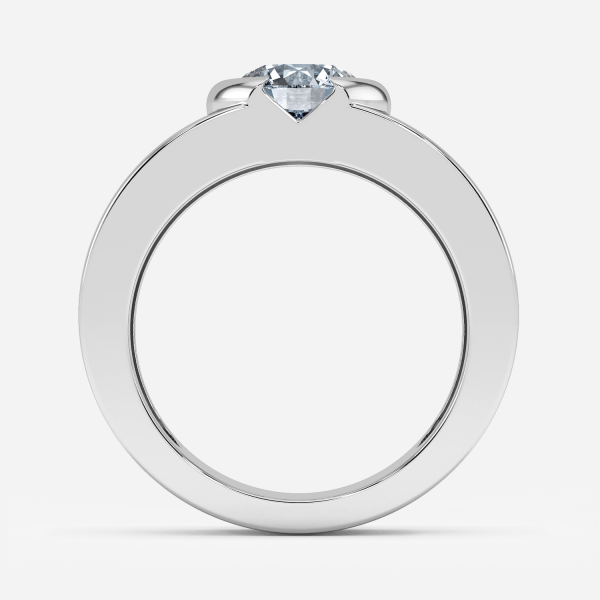 Laina Round Solitaire Moissanite Engagement Ring