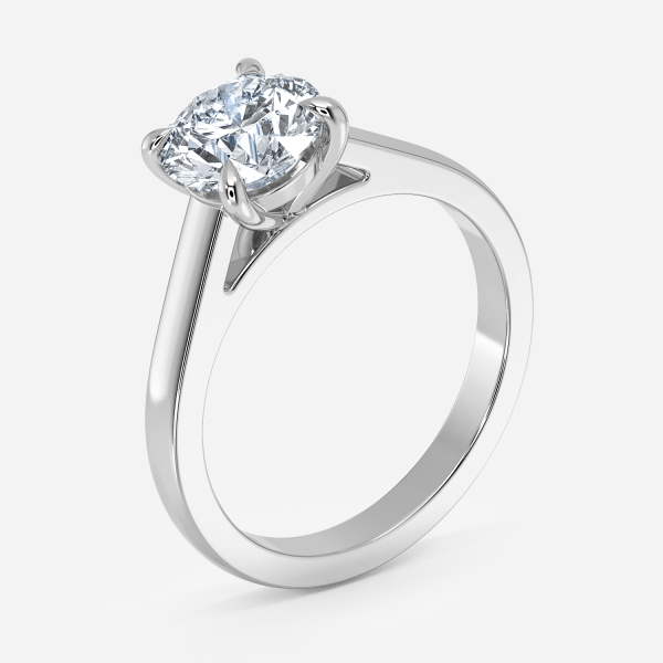 Damaris Round Solitaire Moissanite Engagement Ring